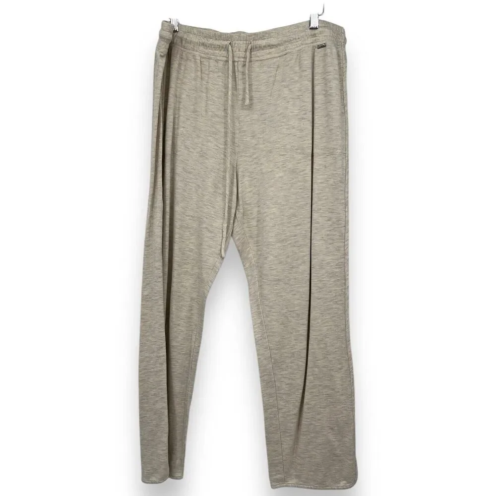 St. John Lounge Straight Leg Cotton Pants Women’s Large Cream